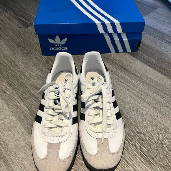 Adidas Samba White Black Tan Sneakers - Picture 2 of 7